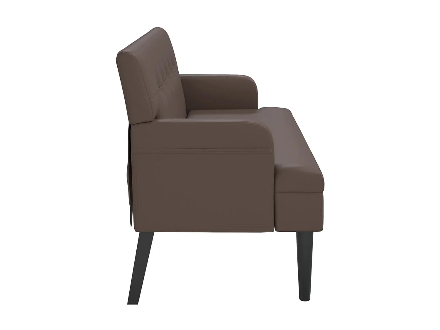 Banc avec dossier marron 112x65,5x75 cm similicuir -ASAF11735