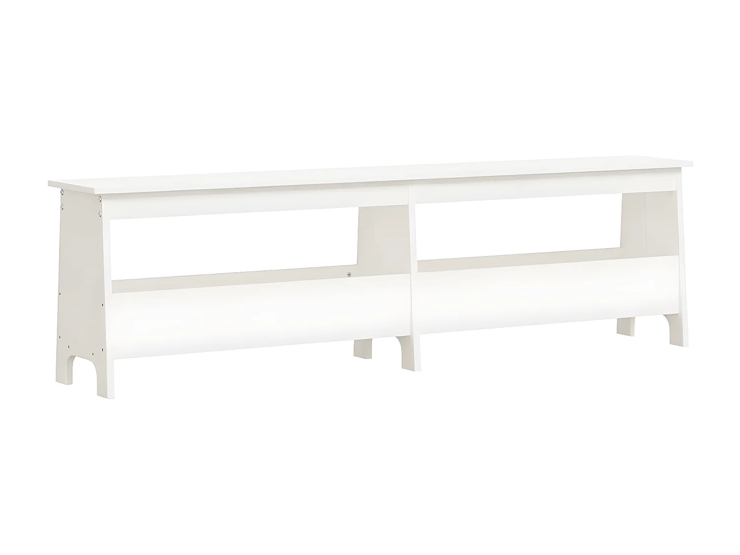Banc d'entrée blanc 160x28x45 cm bois de pin massif -ASAF99114