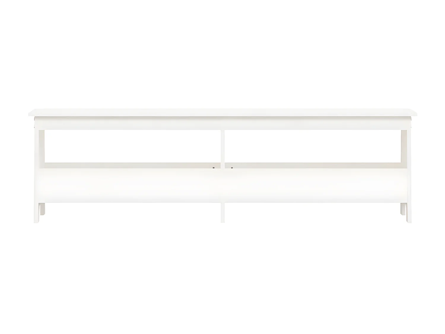 Banc d'entrée blanc 160x28x45 cm bois de pin massif -ASAF99114