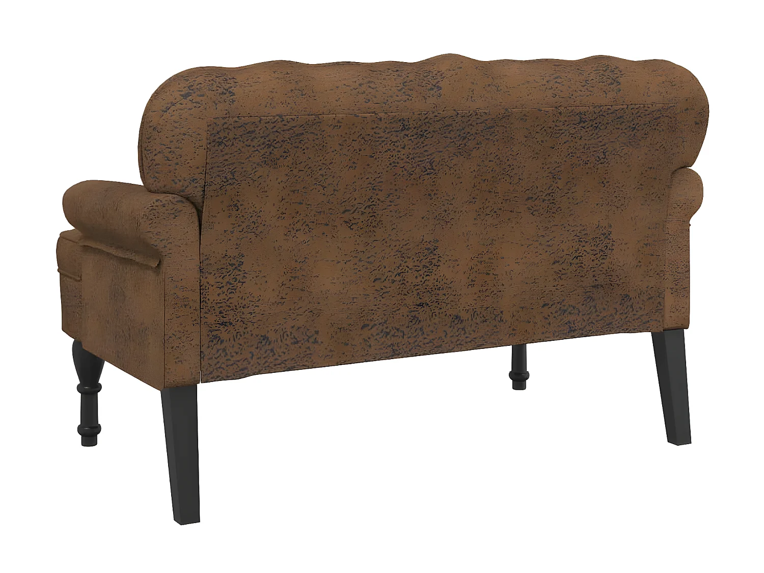 Banc avec dossier marron 119,5x64,5x75 cm similicuir daim -ASAF94884