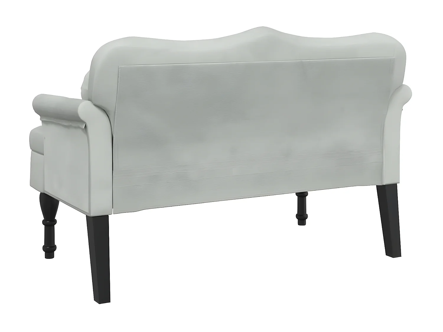 Banc avec coussins gris clair 120,5x65x75 cm velours -ASAF96713