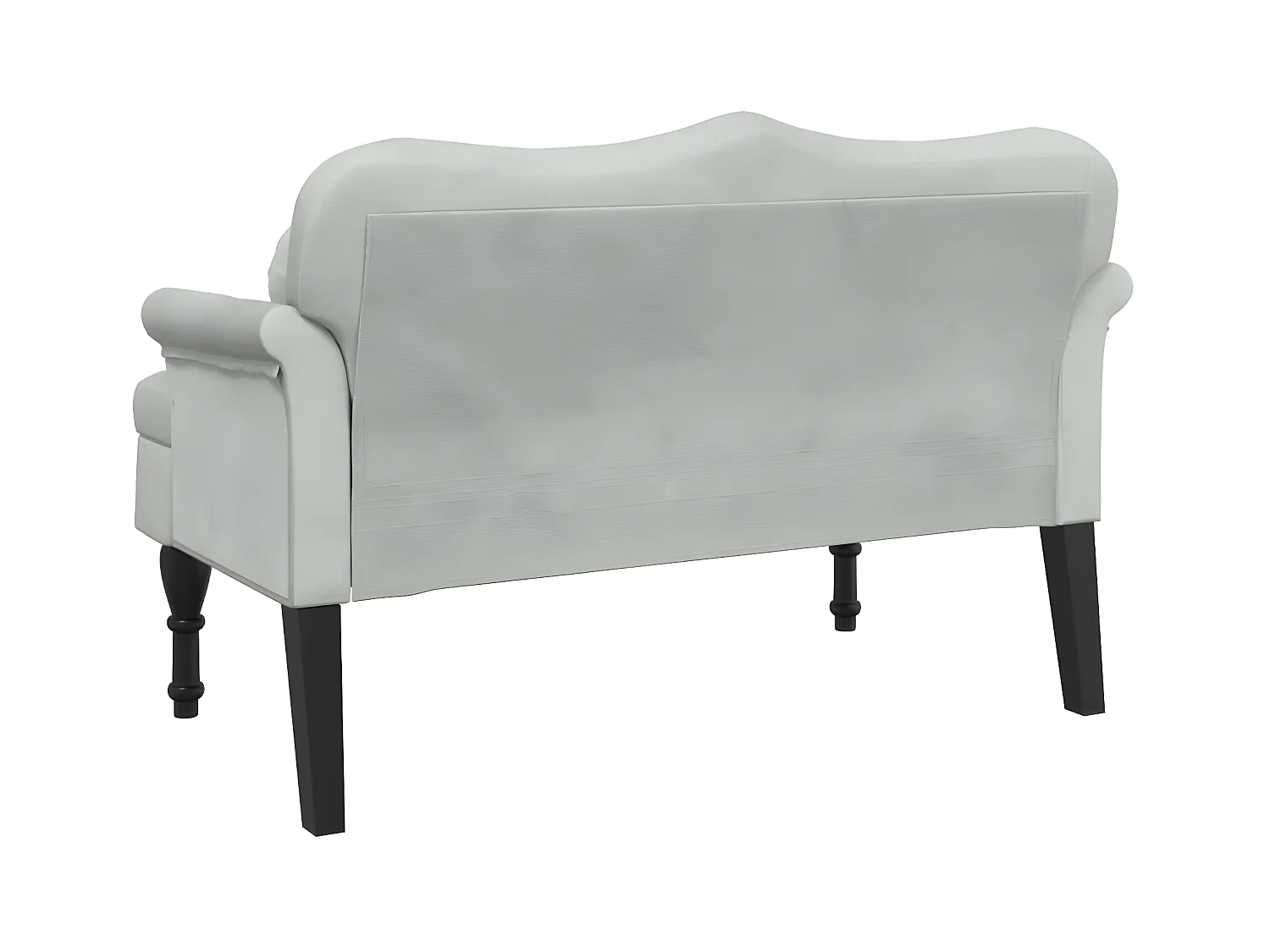 Banc avec coussins gris clair 120,5x65x75 cm velours -ASAF96713