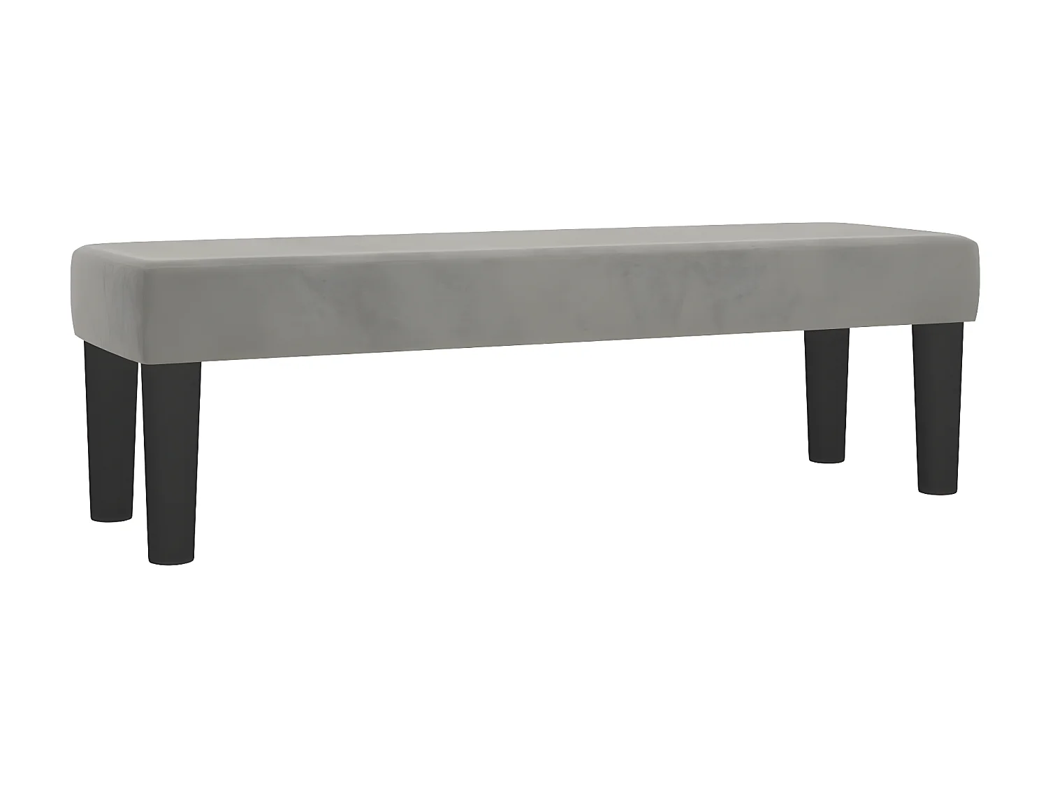 Banc chic Gris clair 100x30x30 cm Velours -ASAF68009