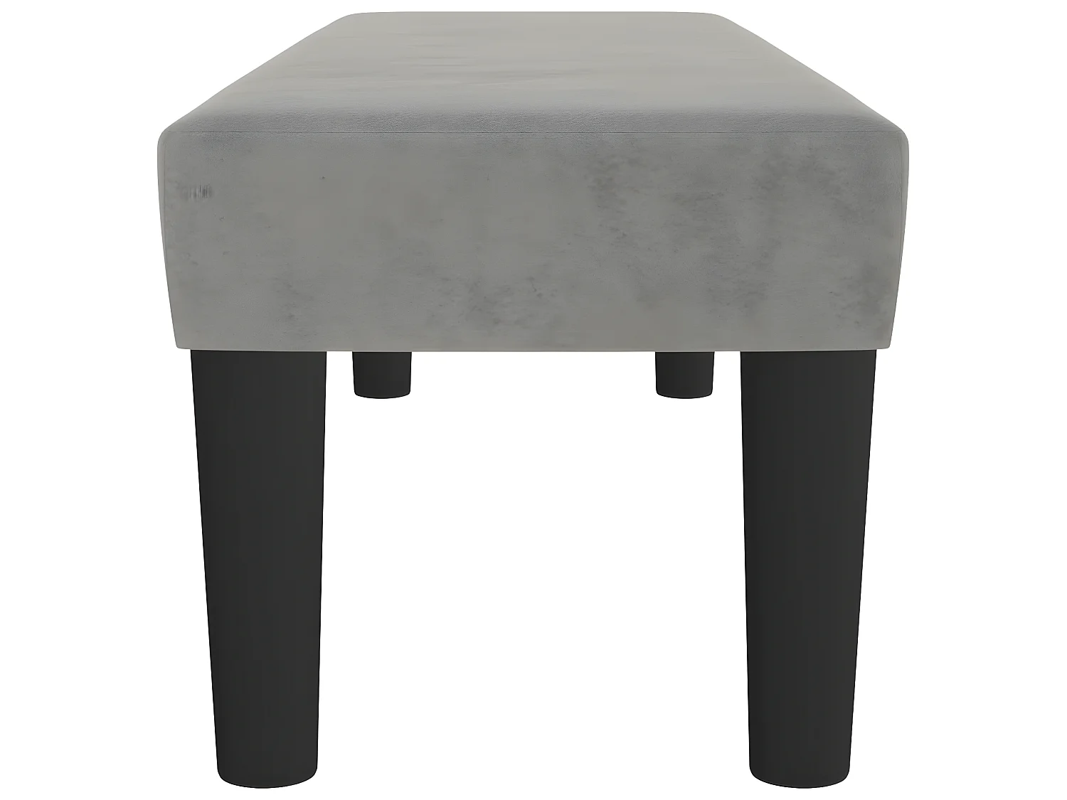 Banc chic Gris clair 100x30x30 cm Velours -ASAF68009