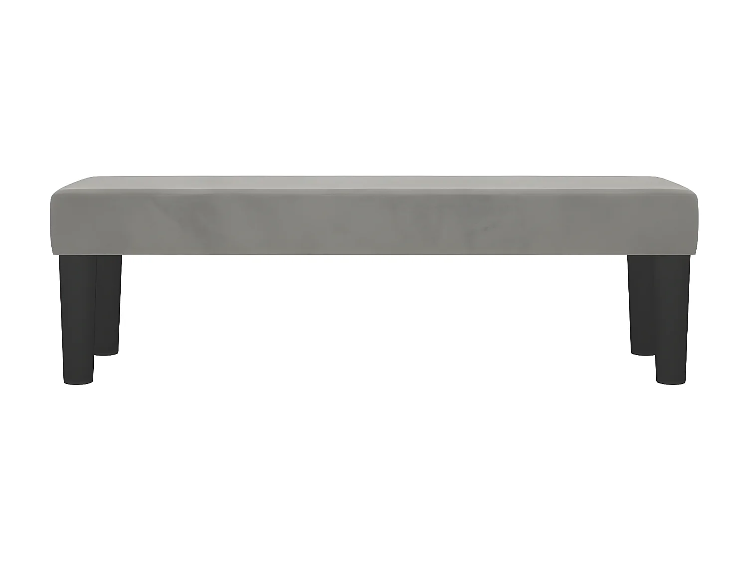 Bankje 100x30x30 cm fluweel lichtgrijs NL907944