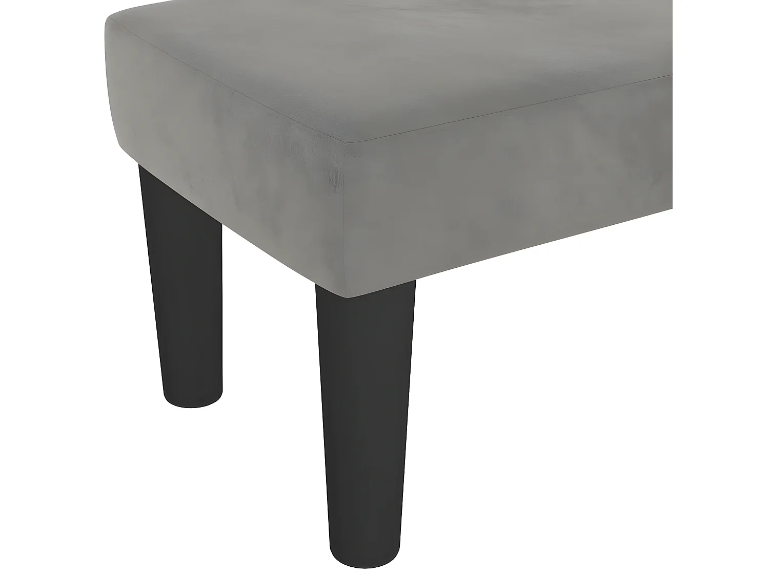 Bankje 100x30x30 cm fluweel lichtgrijs NL907944