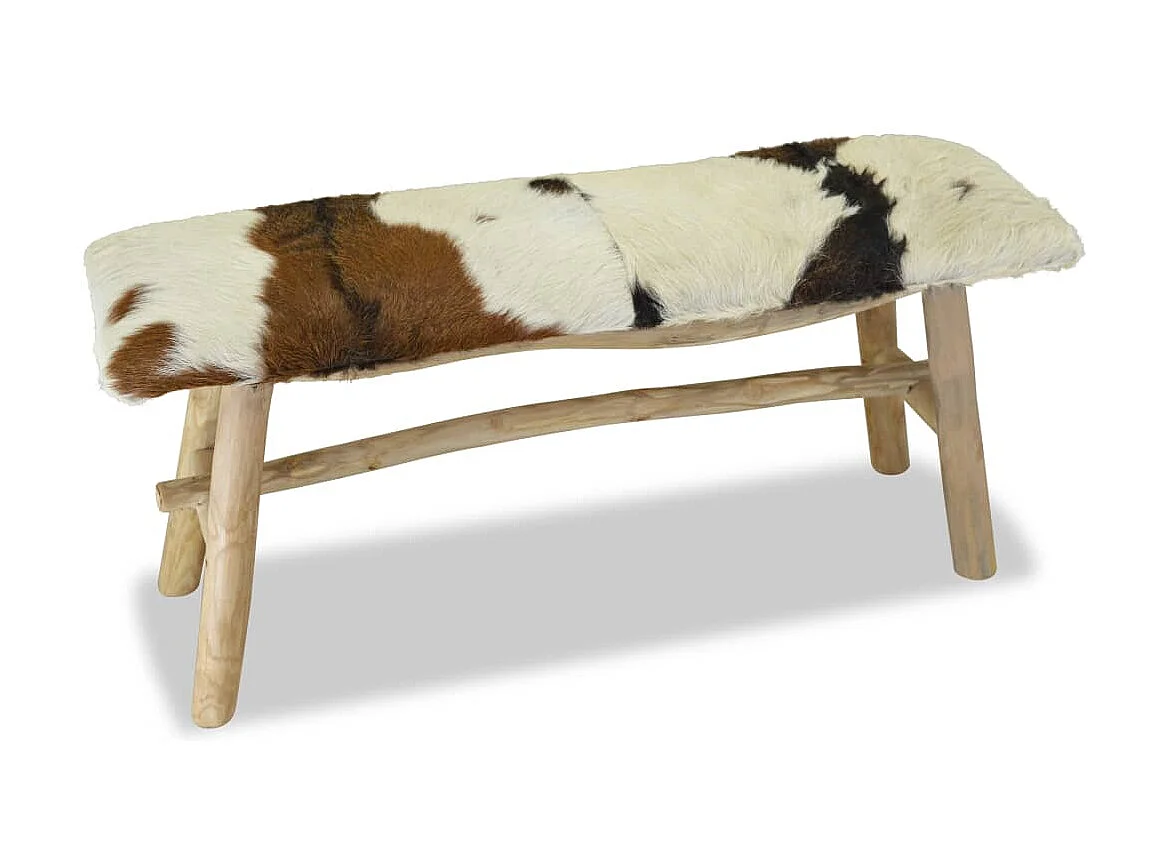 Banc chic Cuir véritable Teck -ASAF38186