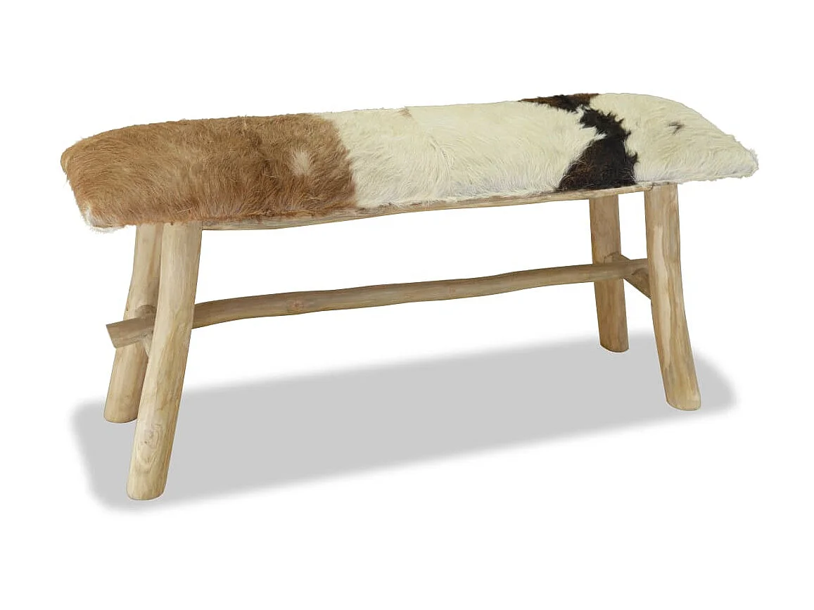 Banc chic Cuir véritable Teck -ASAF38186