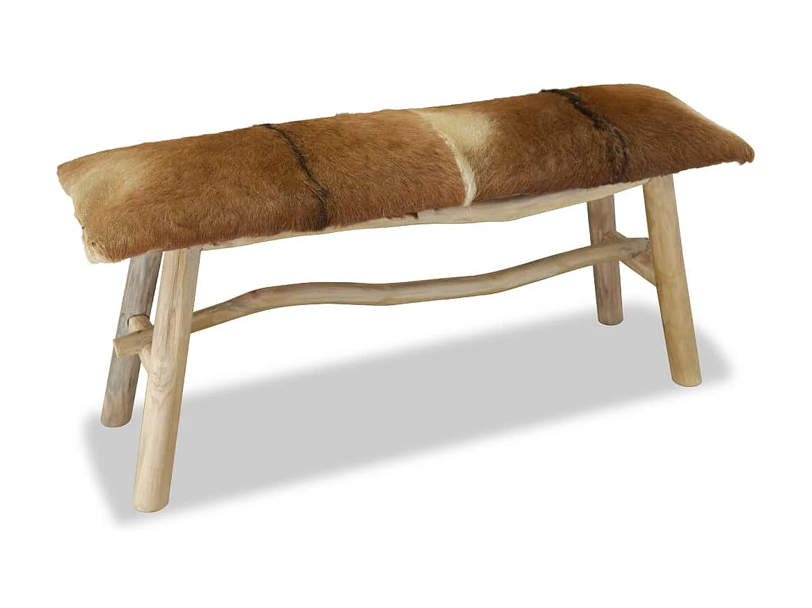 Banc chic Cuir véritable Teck -ASAF38186