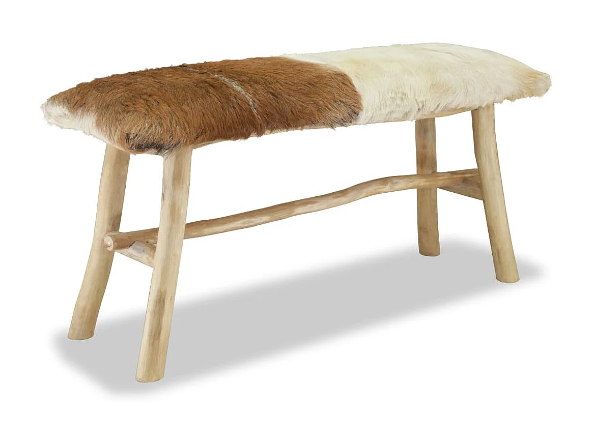 Banc chic Cuir véritable Teck -ASAF38186