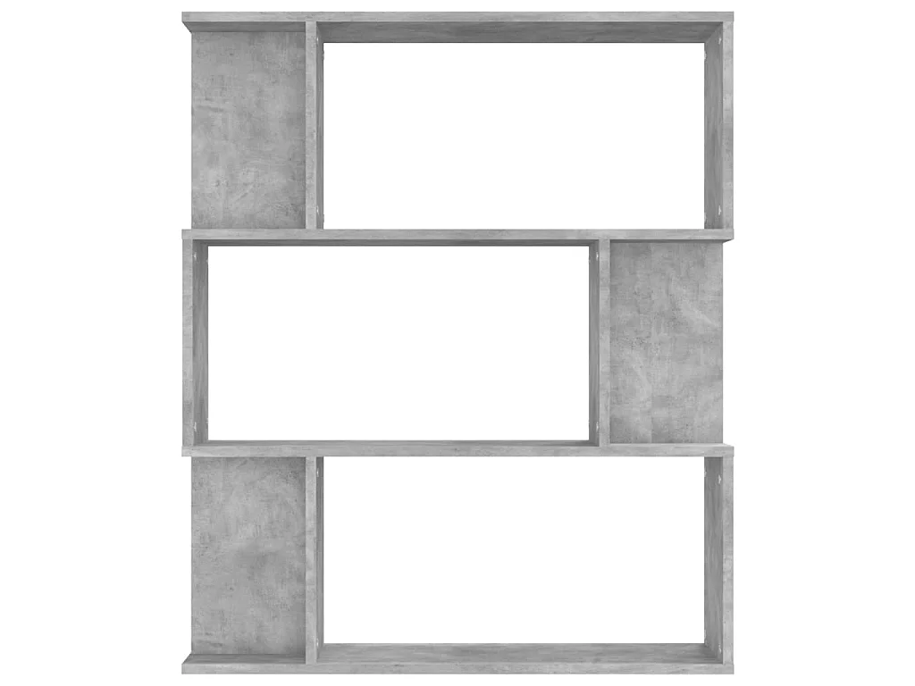 Bibliothèque-Séparateur de pièce Gris béton 80x24x96 cm OFR17495 BonneVie Meuble