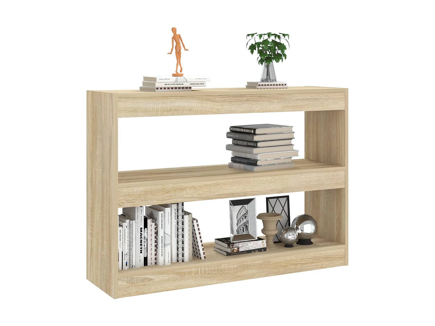 Bücherregal/Bücherschrank,Raumteiler Sonoma-Eiche 100x30x72 cm -gkd836311