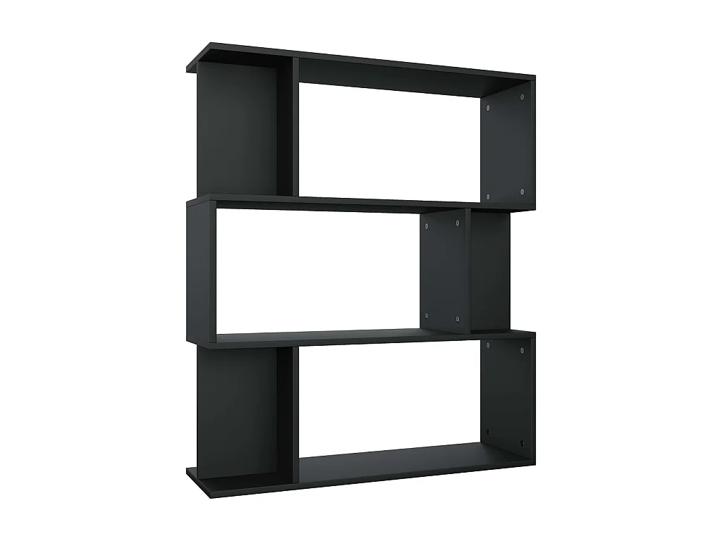 Bücherregal/Bücherschrank,Raumteiler Schwarz 80x24x96 cm Holzwerkstoff -gkd689078