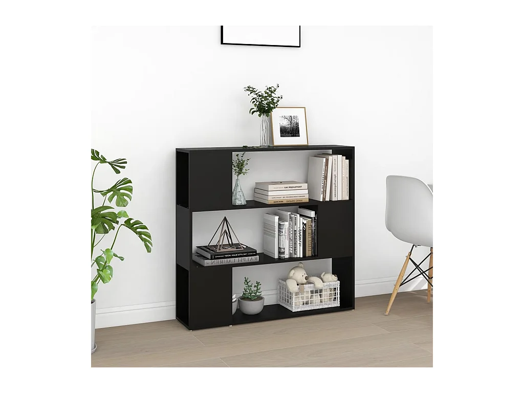 Bücherregal Raumteiler,Bücherschrank Schwarz 100x24x94 cm -gkd154955