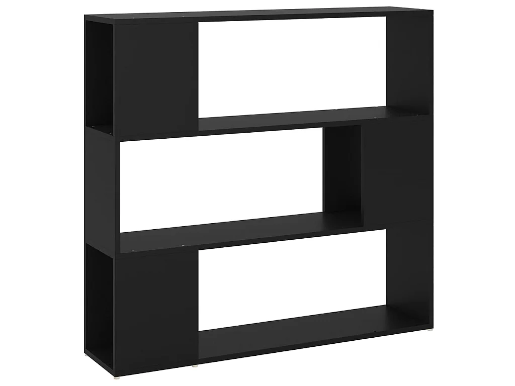 Bücherregal Raumteiler,Bücherschrank Schwarz 100x24x94 cm -gkd154955