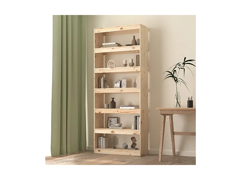 Estante/divisória 80x30x199,5 cm madeira de pinho maciça PT439777
