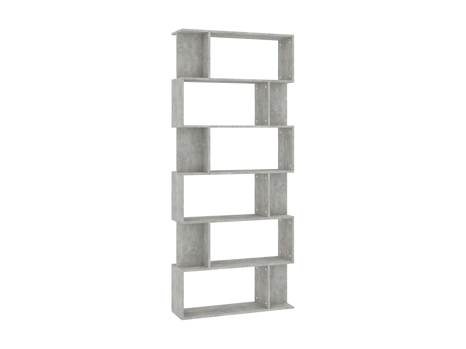 Bücherregal/Bücherschrank,Raumteiler Betongrau 80x24x192 cm Holzwerkstoff -gkd438977