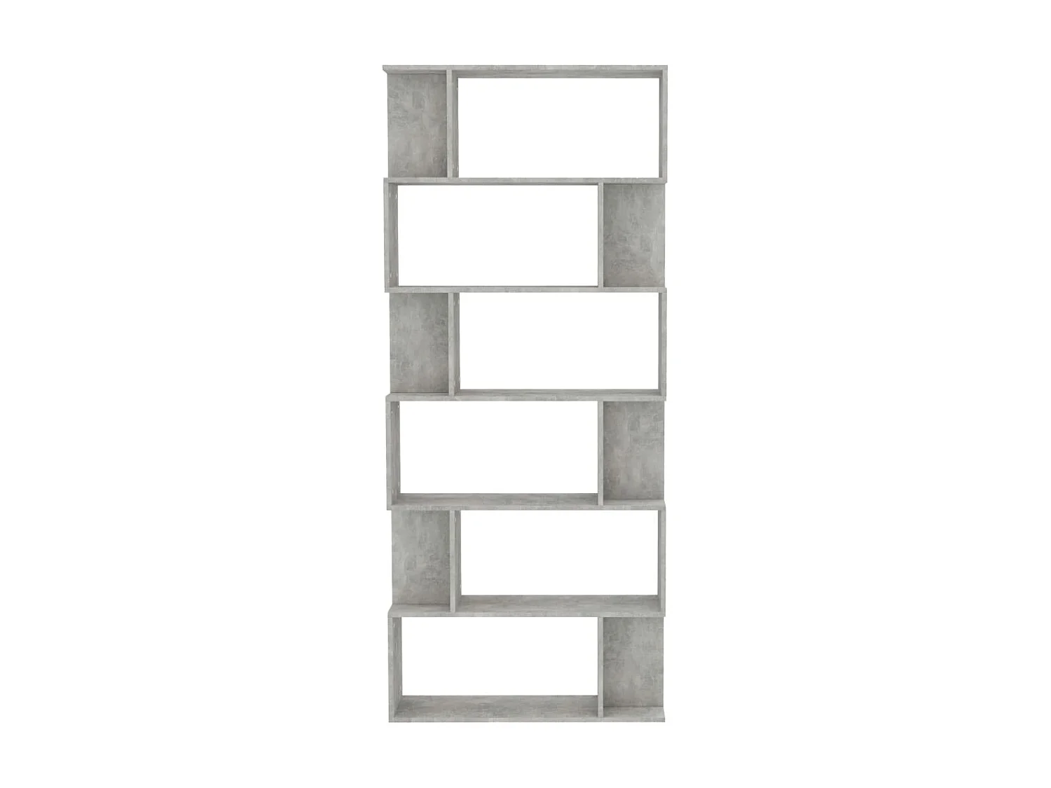 Bibliothèque-Séparateur de pièce Gris béton 80x24x192 cm OFR24350 BonneVie Meuble