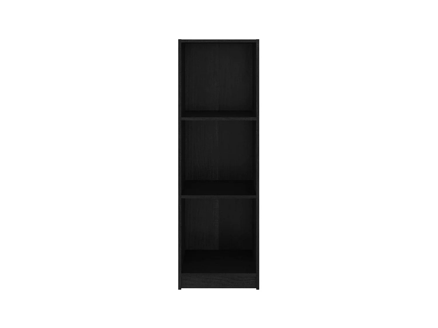 Bücherregal/Bücherschrank,Raumteiler Schwarz 36x33x110 cm Massivholz Kiefer -gkd103971