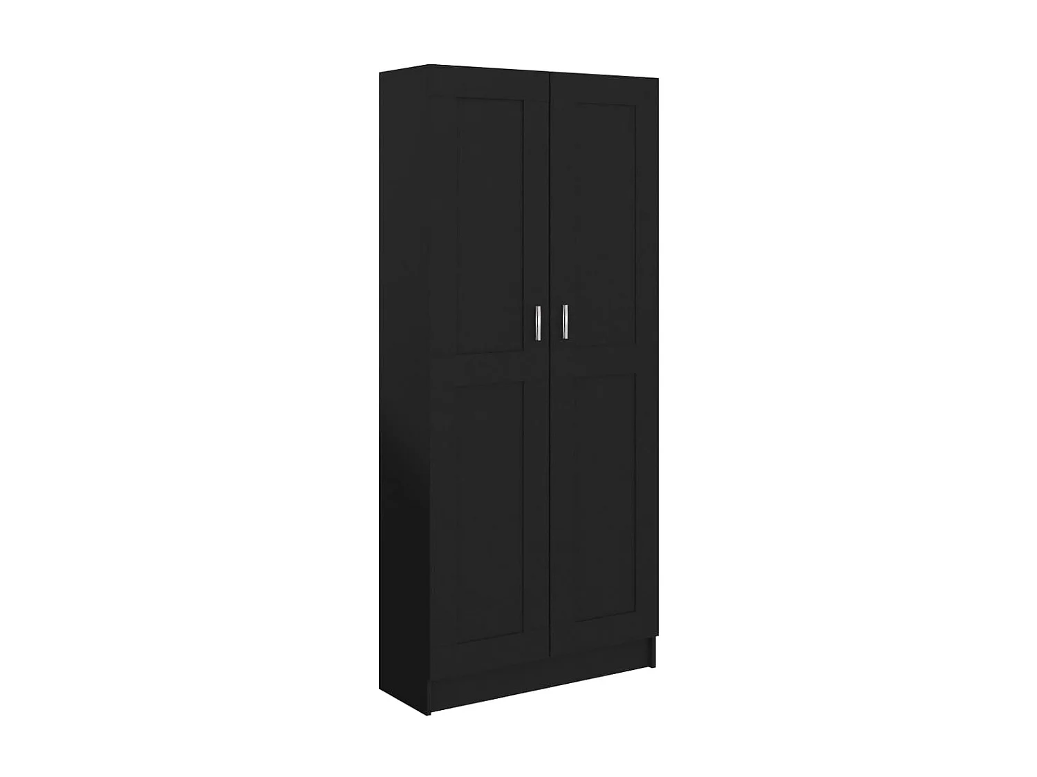 Bibliothèque Noir 82,5x30,5x185,5 cm Aggloméré OFR48553 BonneVie Meuble