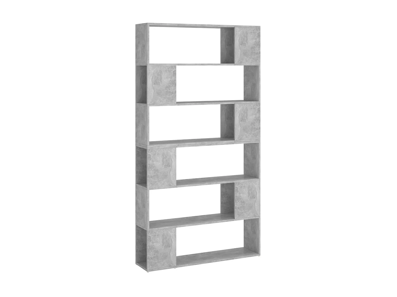 Bücherregal Raumteiler,Bücherschrank Betongrau 100x24x188 cm -gkd637122