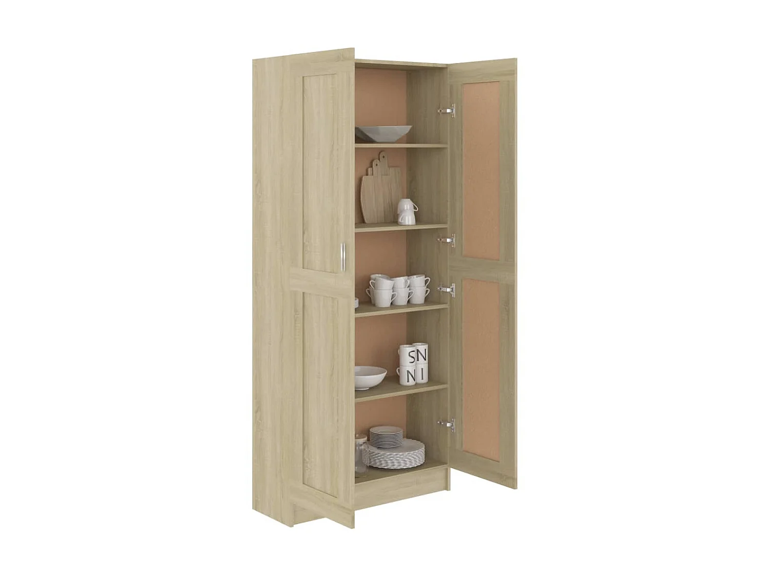 Boekenkast 82,5x30,5x185,5 cm bewerkt hout sonoma eikenkleur NL897502