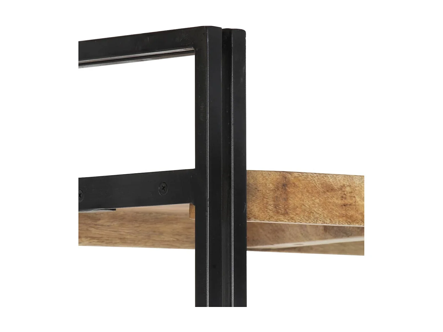 Bibliothèque, Étagère de Rangement, Meuble pour Dossier à 5 niveaux 140x30x180 cm Bois de manguier solide BonneVie Meuble KOO96933