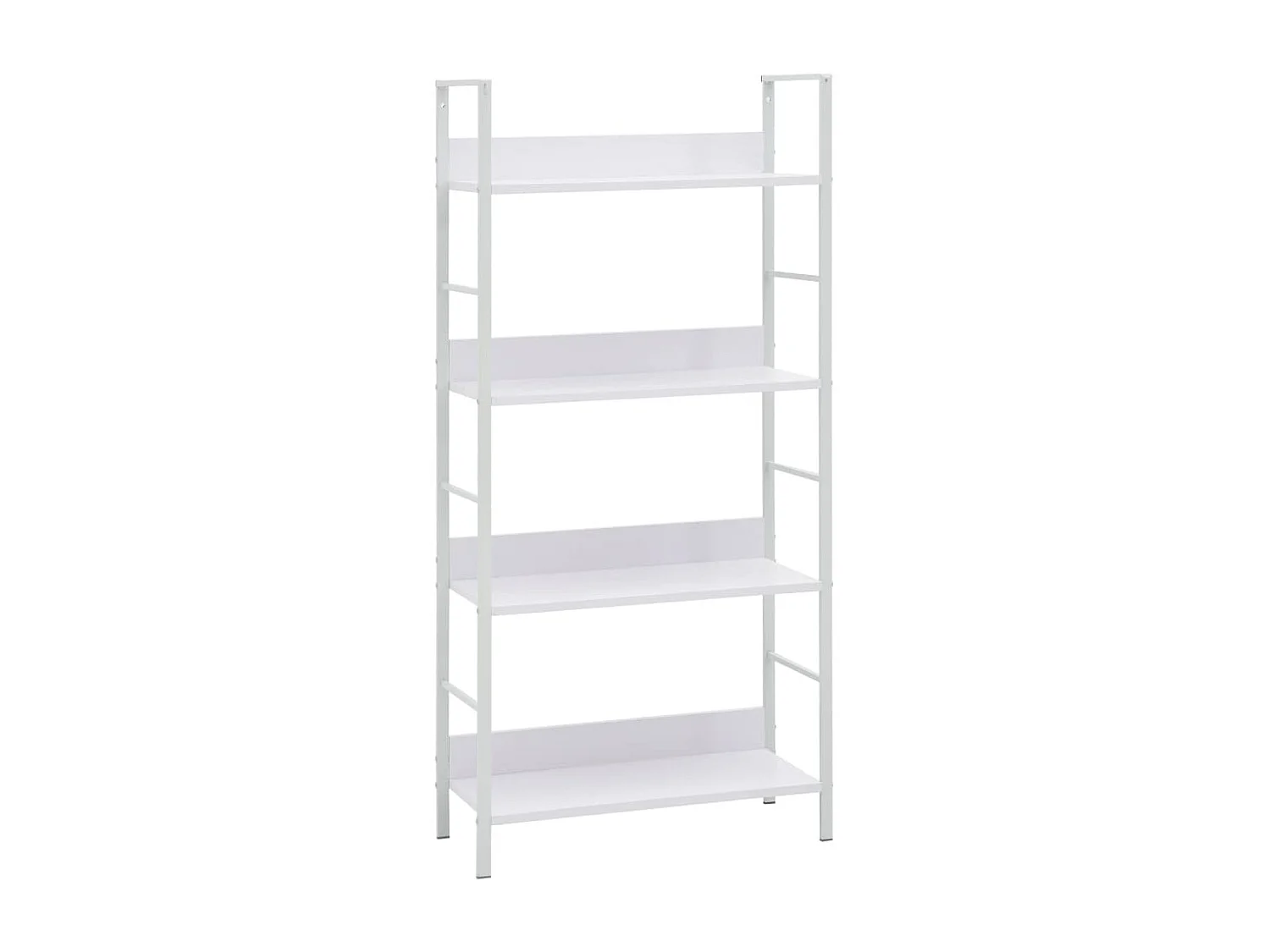 Bibliothèque à 4 niveaux blanc 60x27,6x124,5 cm bois ingénierie OFR72509 BonneVie Meuble