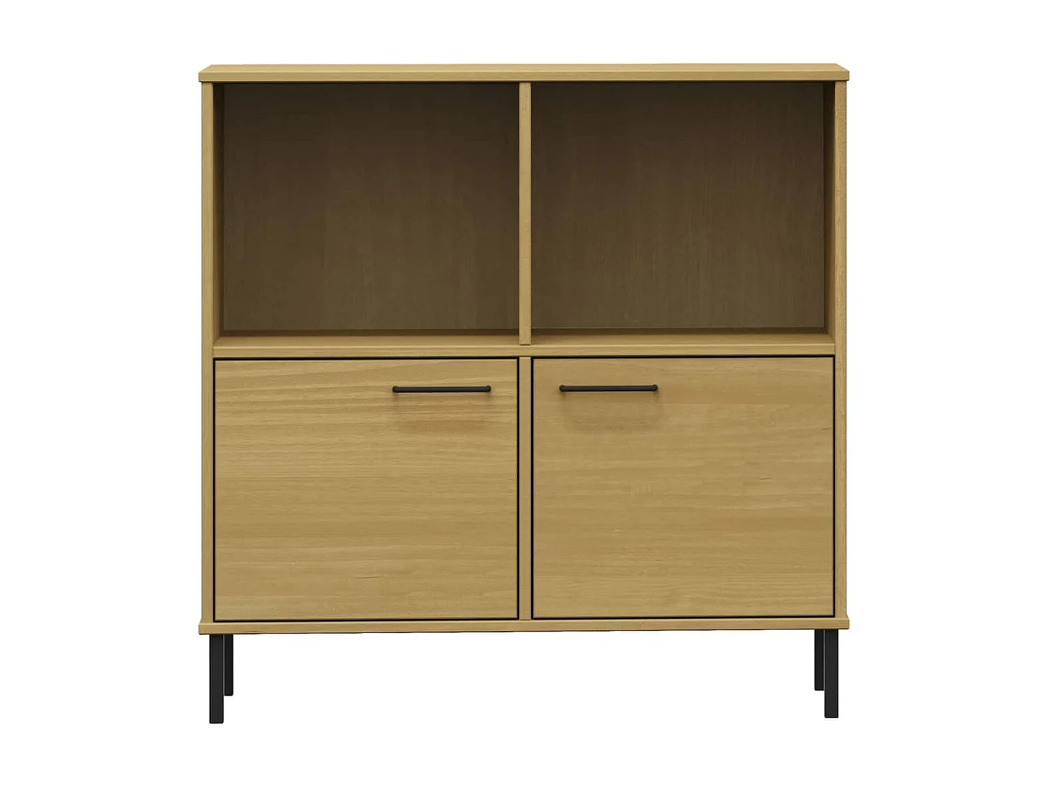 Bibliothèque avec pieds en métal Marron 90x35x90,5 cm Bois OSLO OFR11550 BonneVie Meuble