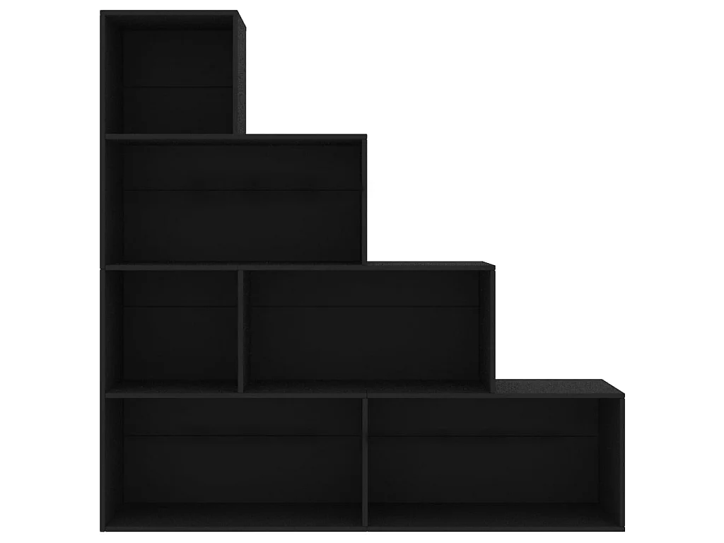 Bibliothèque-Séparateur de pièce Noir 155x24x160 cm Aggloméré OFR85379 BonneVie Meuble