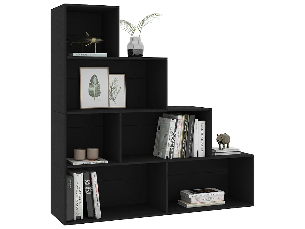 Bücherregal/Bücherschrank,Raumteiler Schwarz 155x24x160 cm Holzwerkstoff -gkd68208