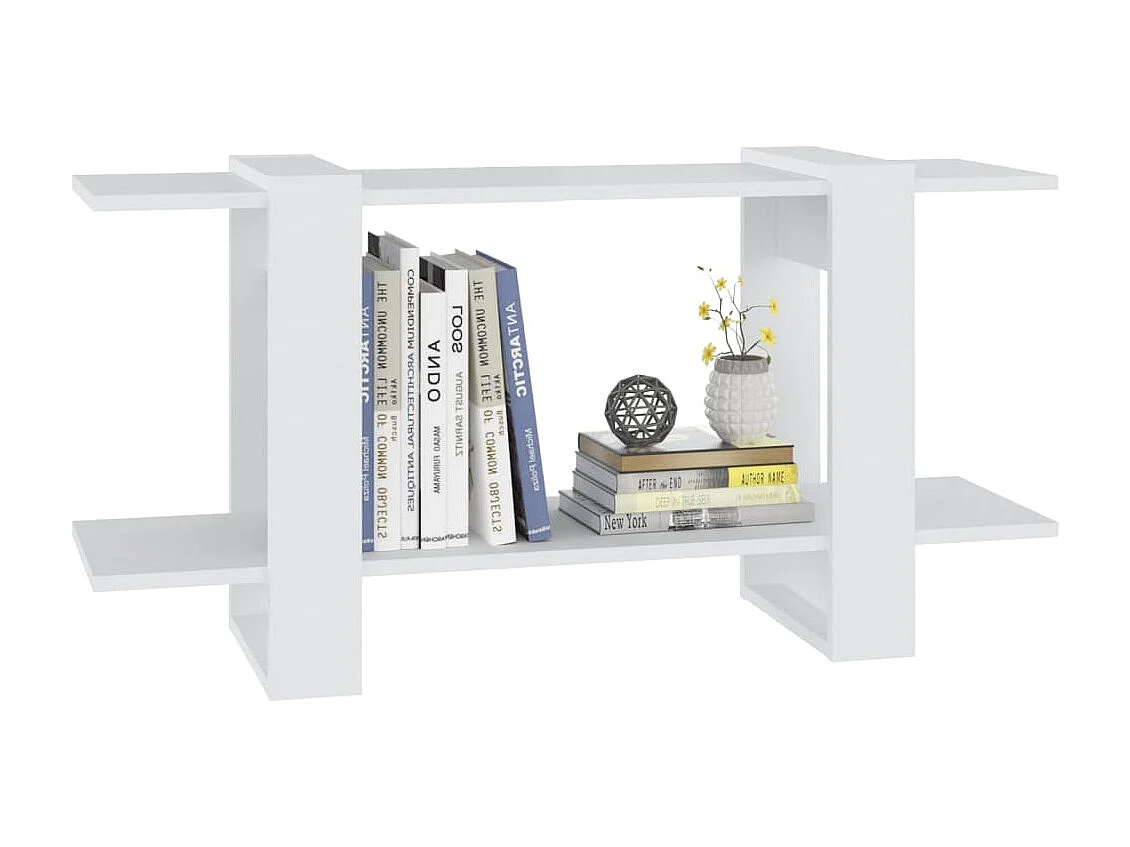 Bibliothèque Blanc 100x30x51 cm Bois d'ingénierie OFR45358 BonneVie Meuble