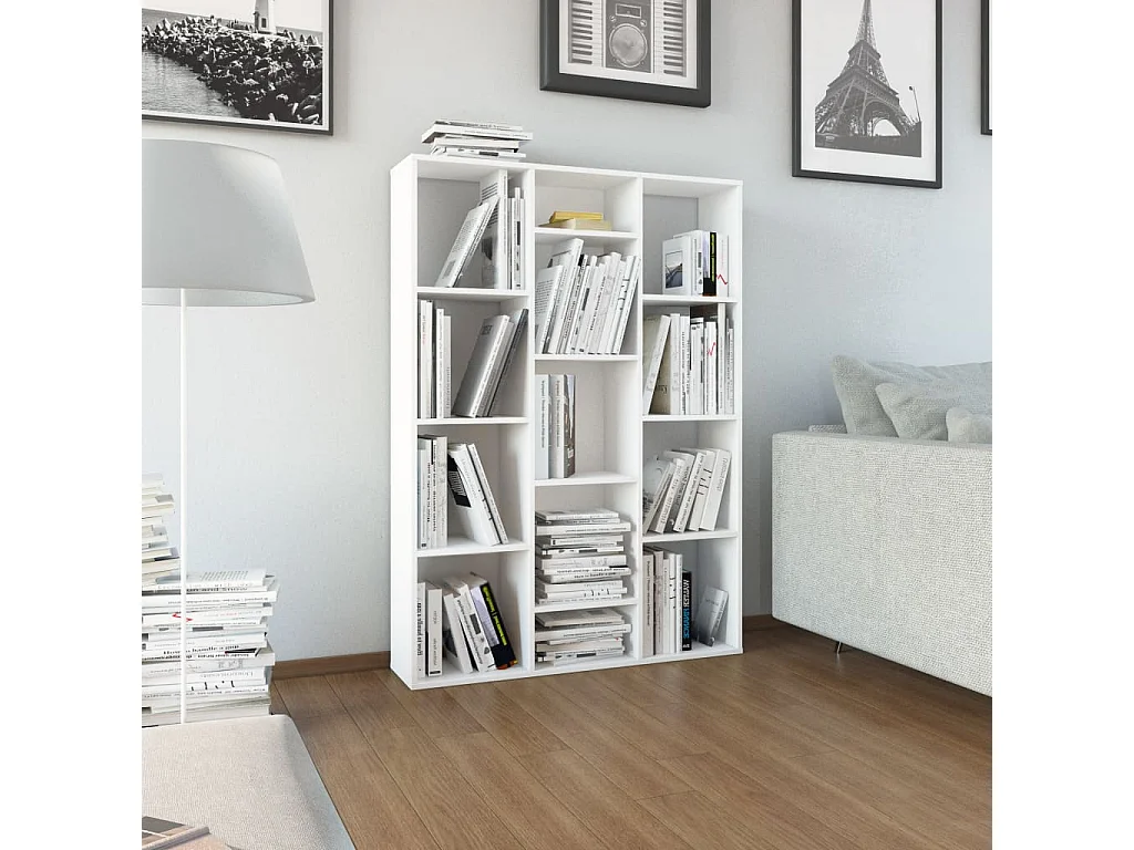 Divisória/estante 100x24x140 cm derivados de madeira branco PT776441