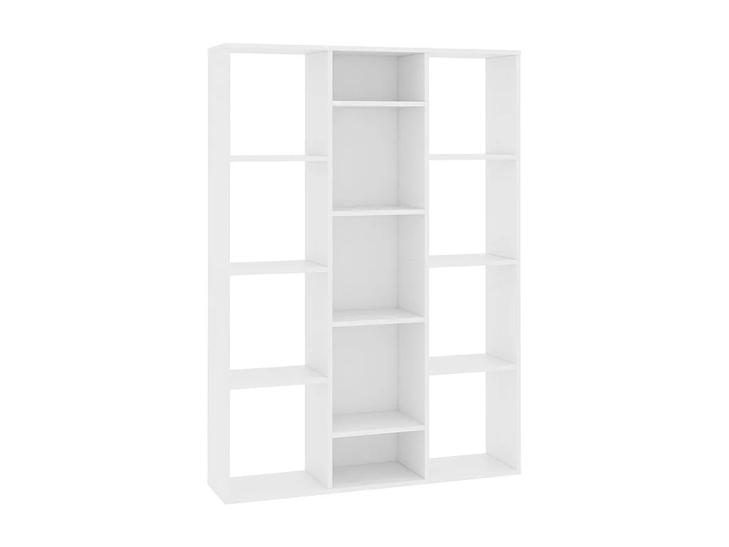 Kamerscherm/boekenkast 100x24x140 cm bewerkt hout wit NL186054