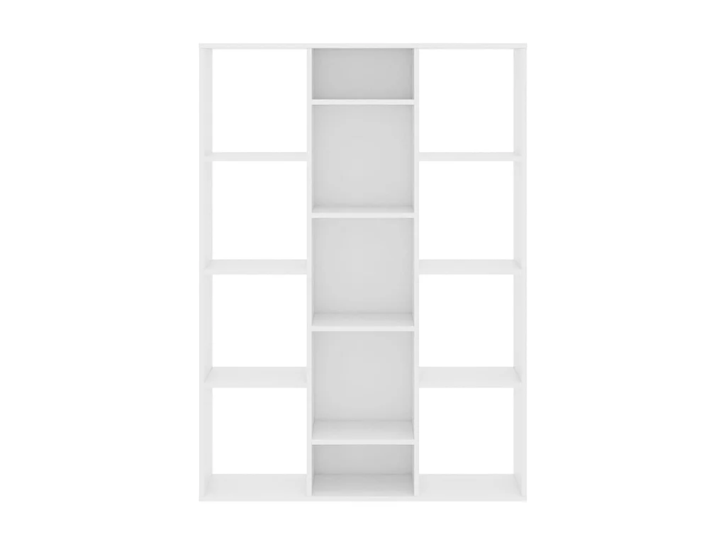 Kamerscherm/boekenkast 100x24x140 cm bewerkt hout wit NL186054