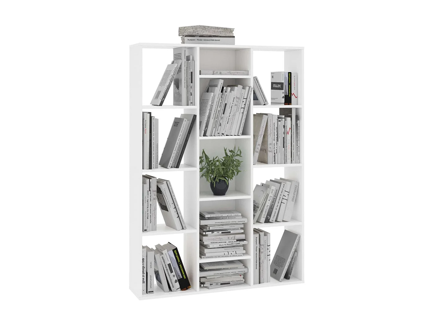 Bücherregal/Bücherschrank,Raumteiler Weiß 100x24x140 cm Holzwerkstoff -gkd802547