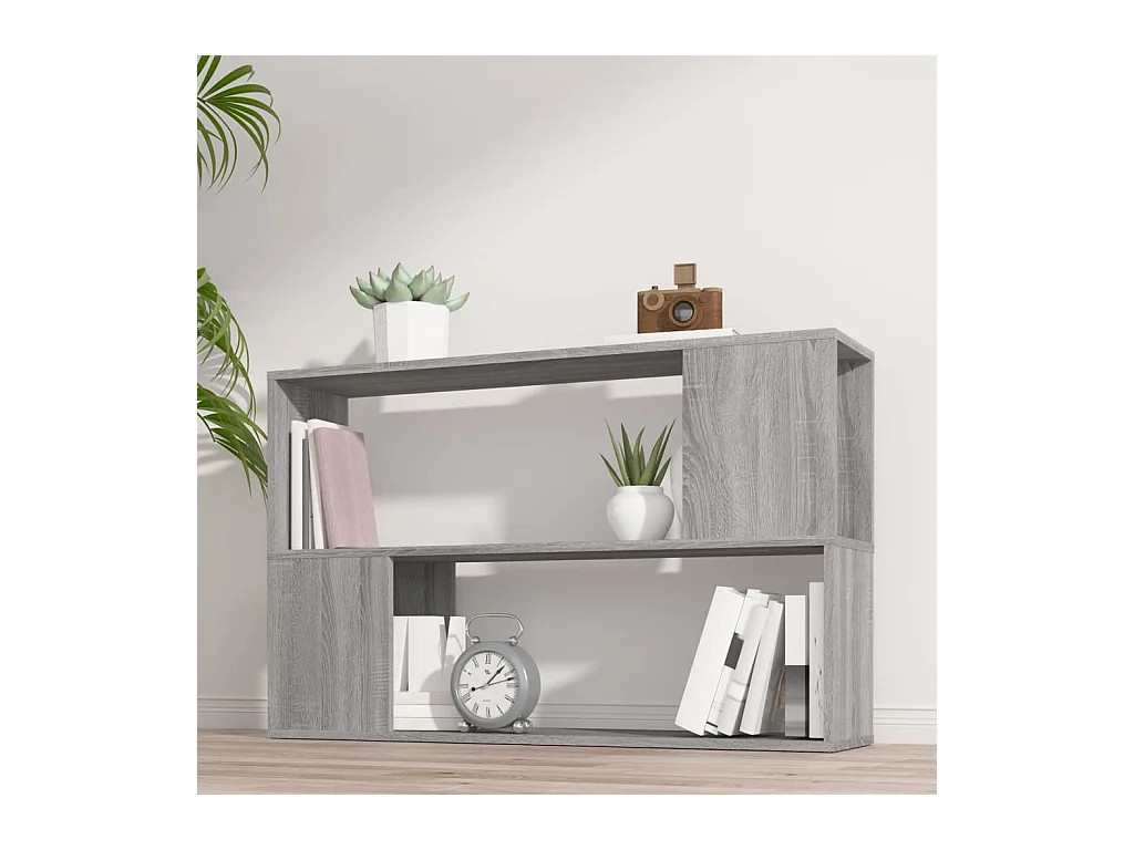 Bibliothèque Sonoma gris 100x24x63 cm Bois d'ingénierie OFR75352 BonneVie Meuble