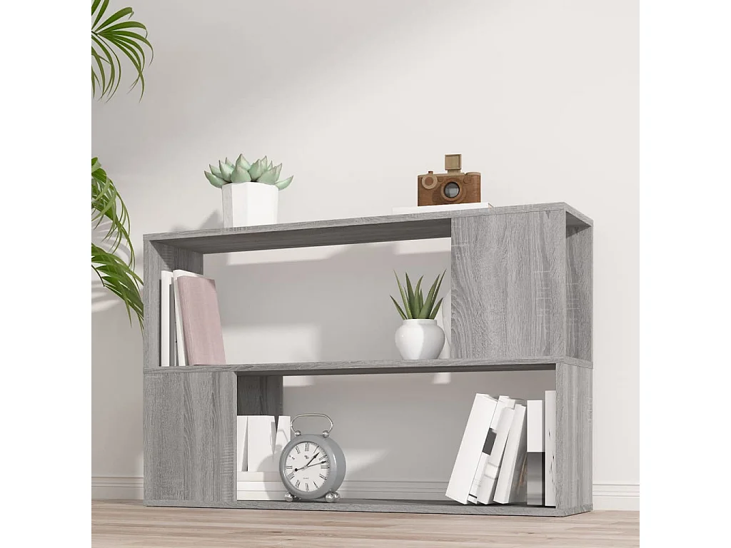 Bibliothèque Sonoma gris 100x24x63 cm Bois d'ingénierie OFR75352 BonneVie Meuble