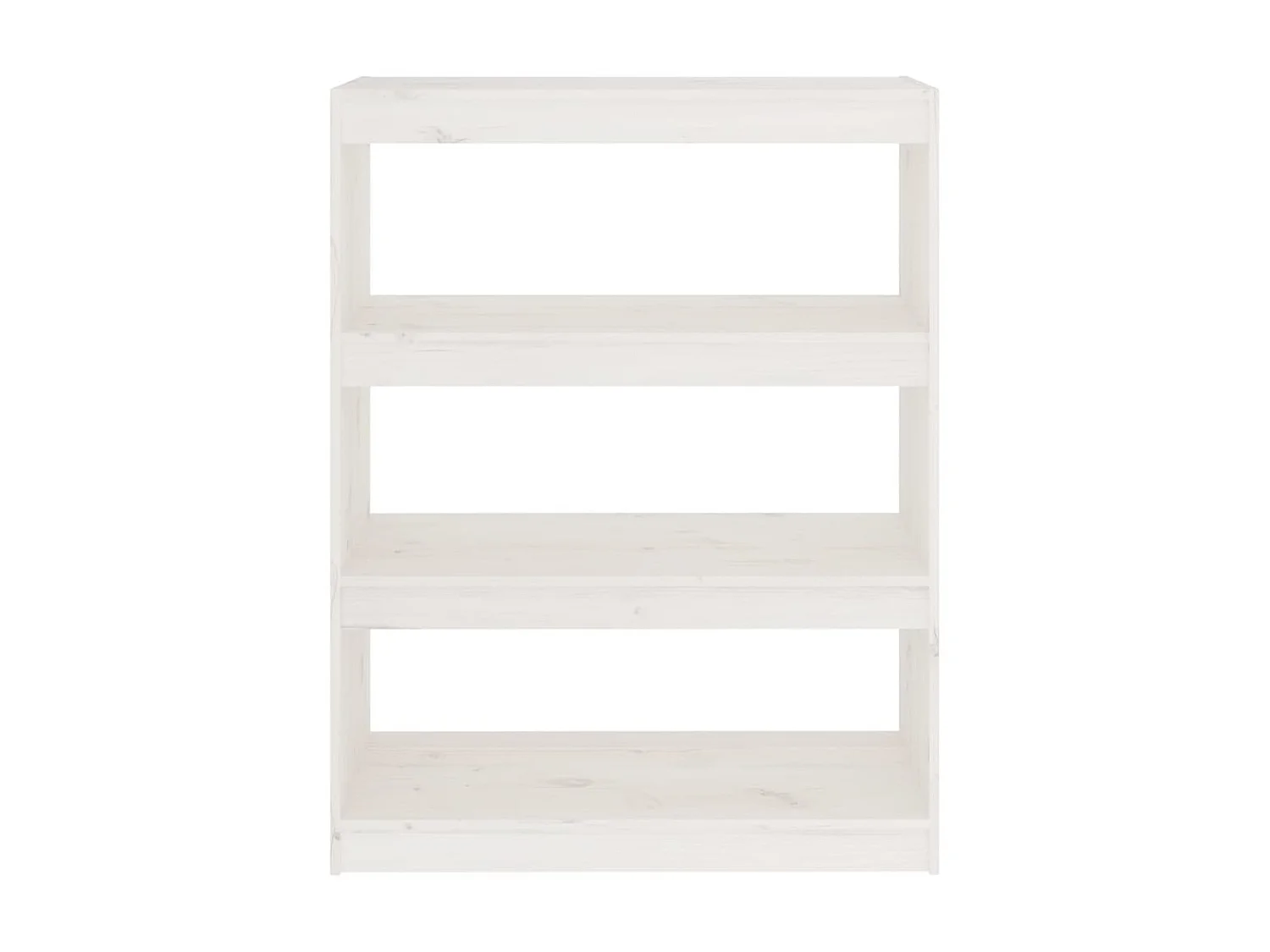 Bibliothèque-Séparateur de pièce Blanc 80x30x103,5cm Pin solide OFR67496 BonneVie Meuble