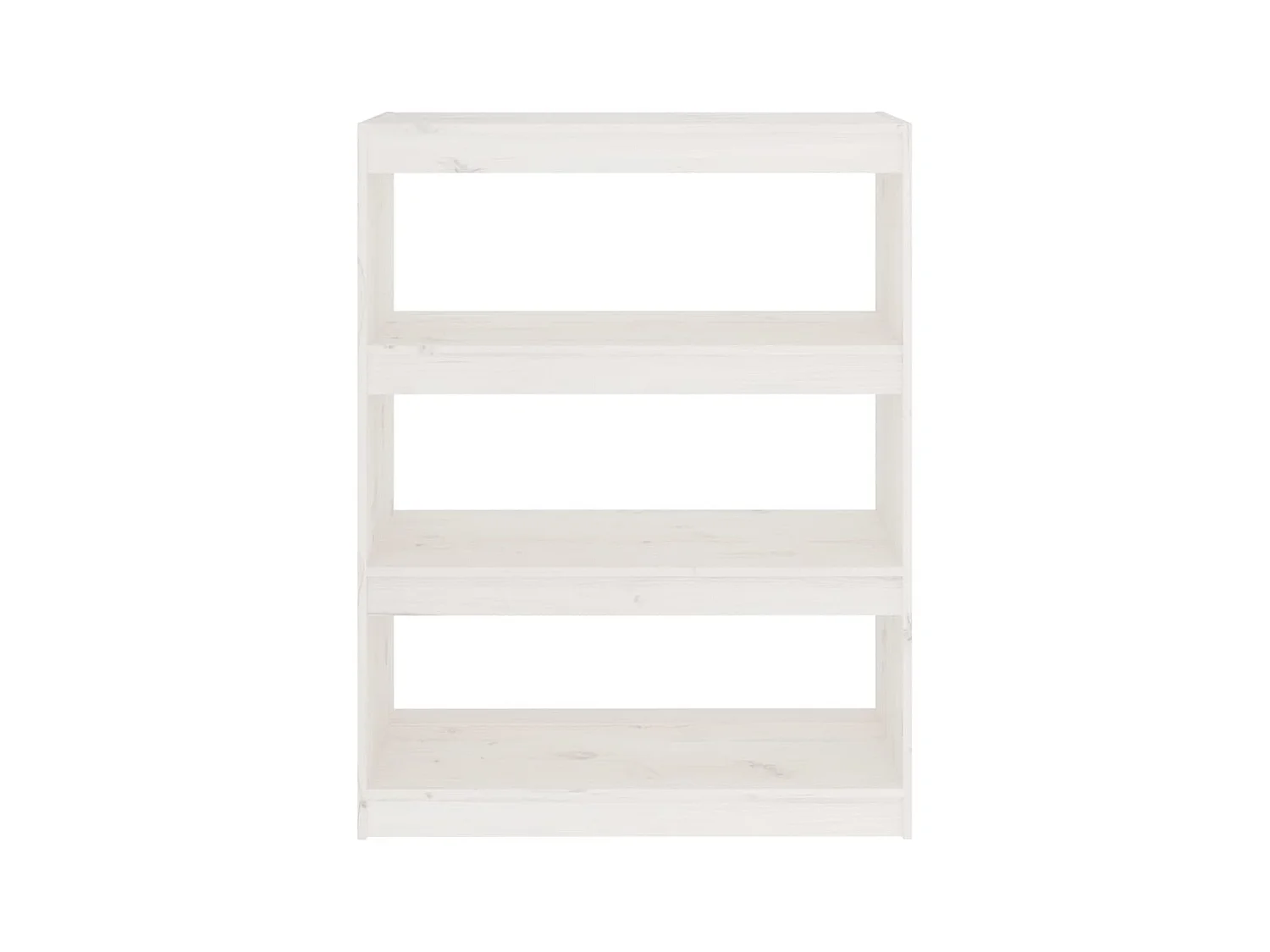 Bücherregal Raumteiler,Bücherschrank Weiß 80x30x103,5 cm Massivholz Kiefer -gkd479676