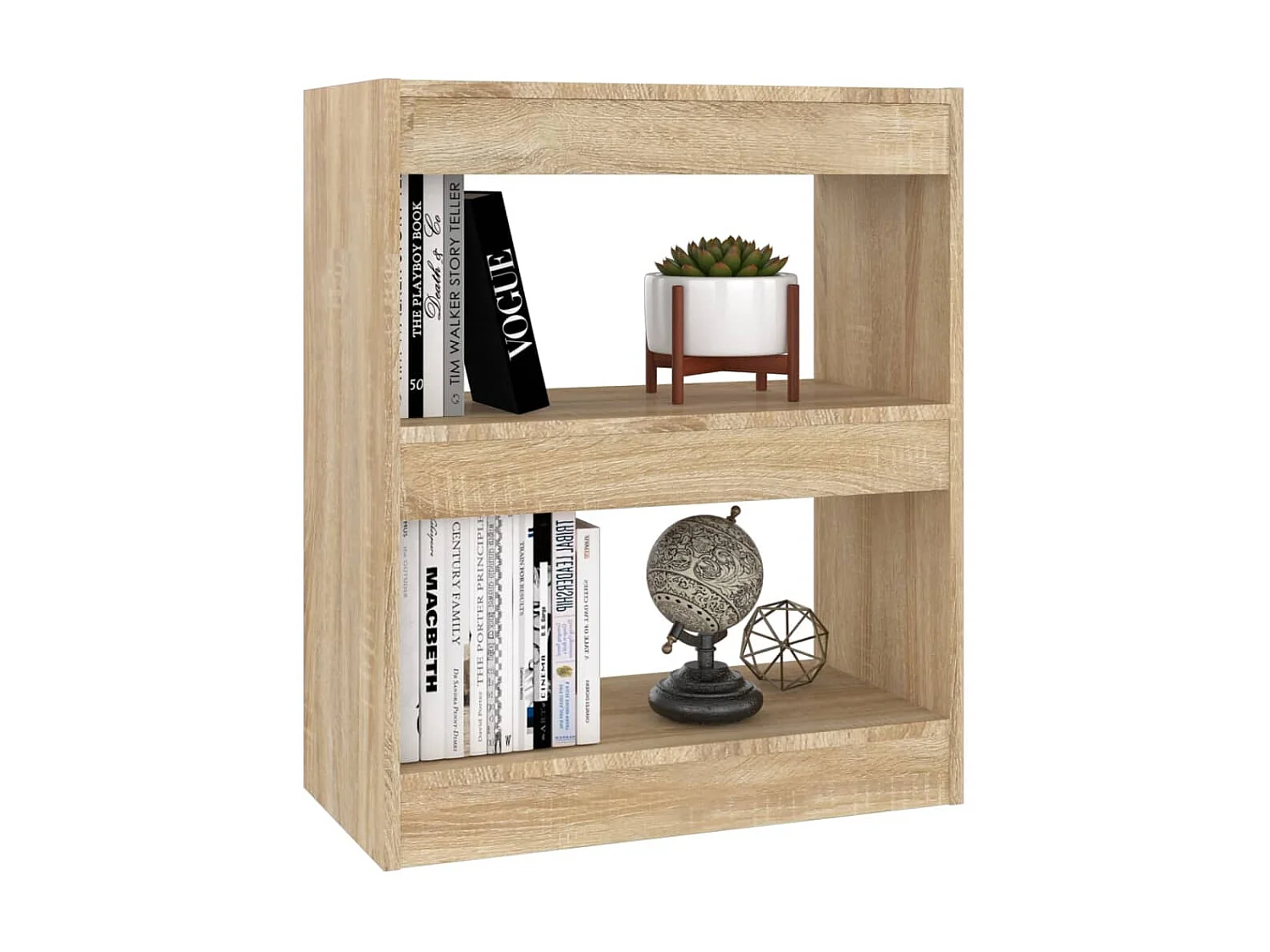 Bibliothèque-Séparateur de pièce Chêne sonoma 60x30x72 cm OFR11153 BonneVie Meuble