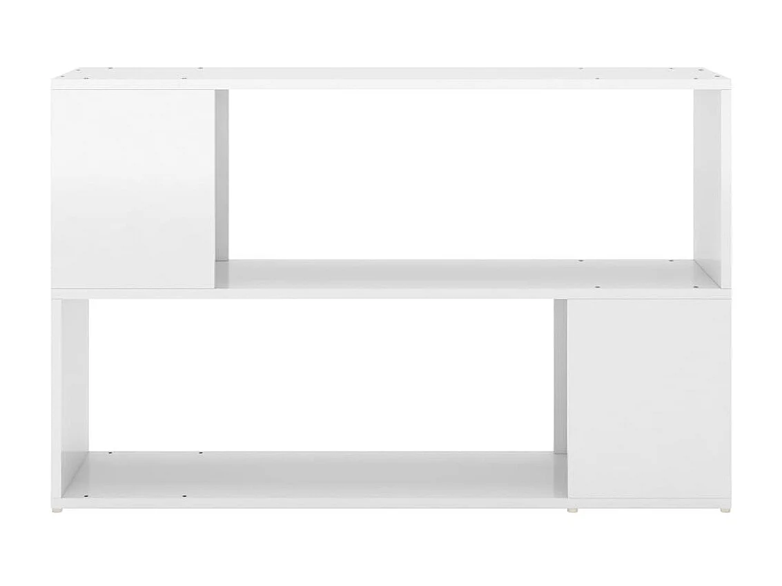 Bibliothèque Blanc brillant 100x24x63 cm Aggloméré OFR26613 BonneVie Meuble