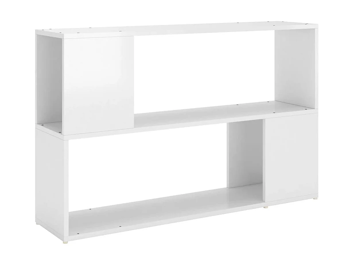 Librería de madera contrachapada blanco brillante 100x24x63 cm ES86600