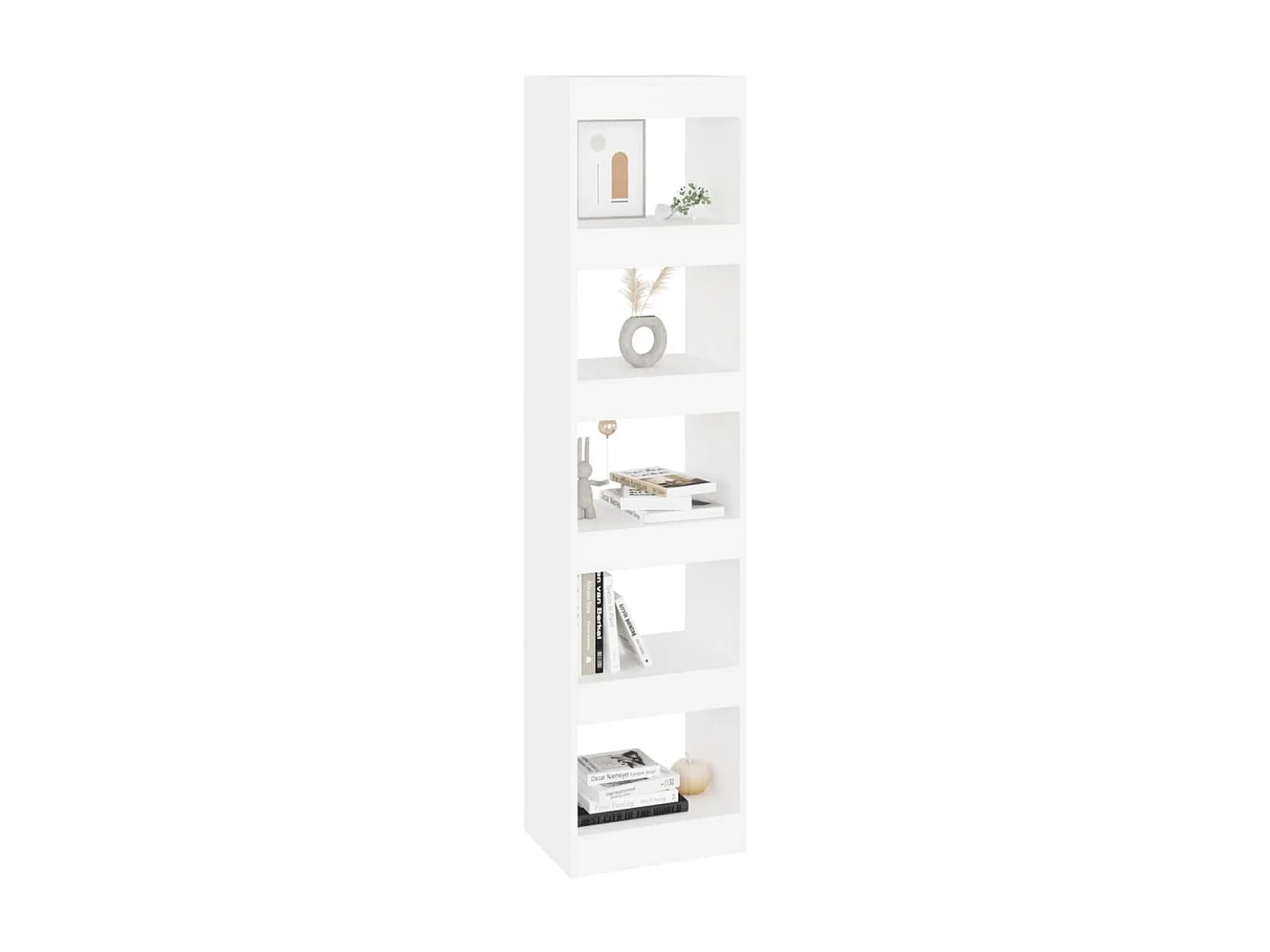 Bibliothèque-Séparateur de pièce Blanc 40x30x166 cm OFR22999 BonneVie Meuble
