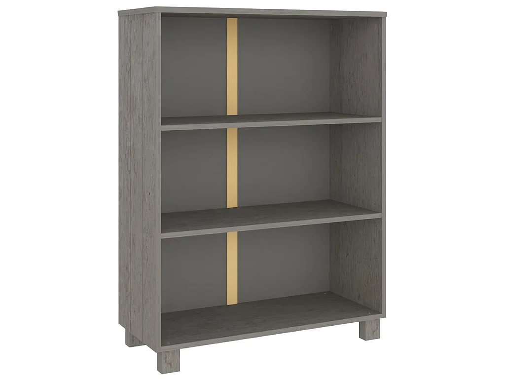 Estante HAMAR 85x35x112 cm pinho maciço cinza-claro PT489441