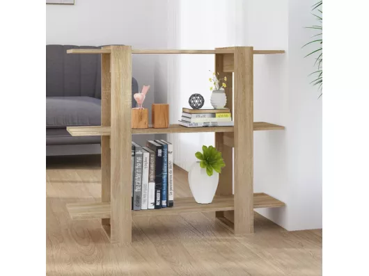 Kauf Unique Bücherregal/Bücherschrank,Raumteiler Sonoma-Eiche 100×30×87 cm -gkd475294