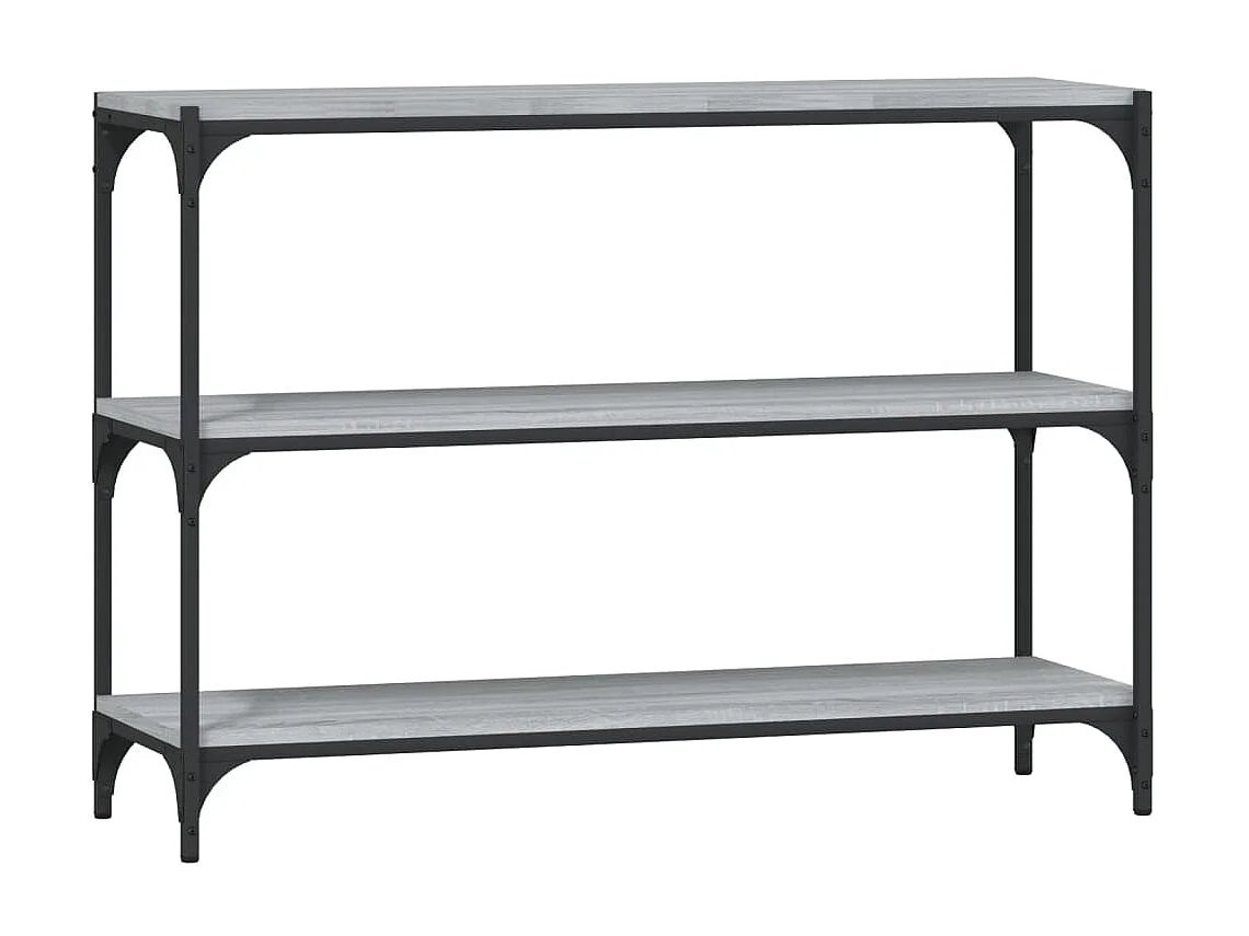 Biblioteca Estantería contrachapada y acero gris Sonoma 100x33x70,5 cm ES94070