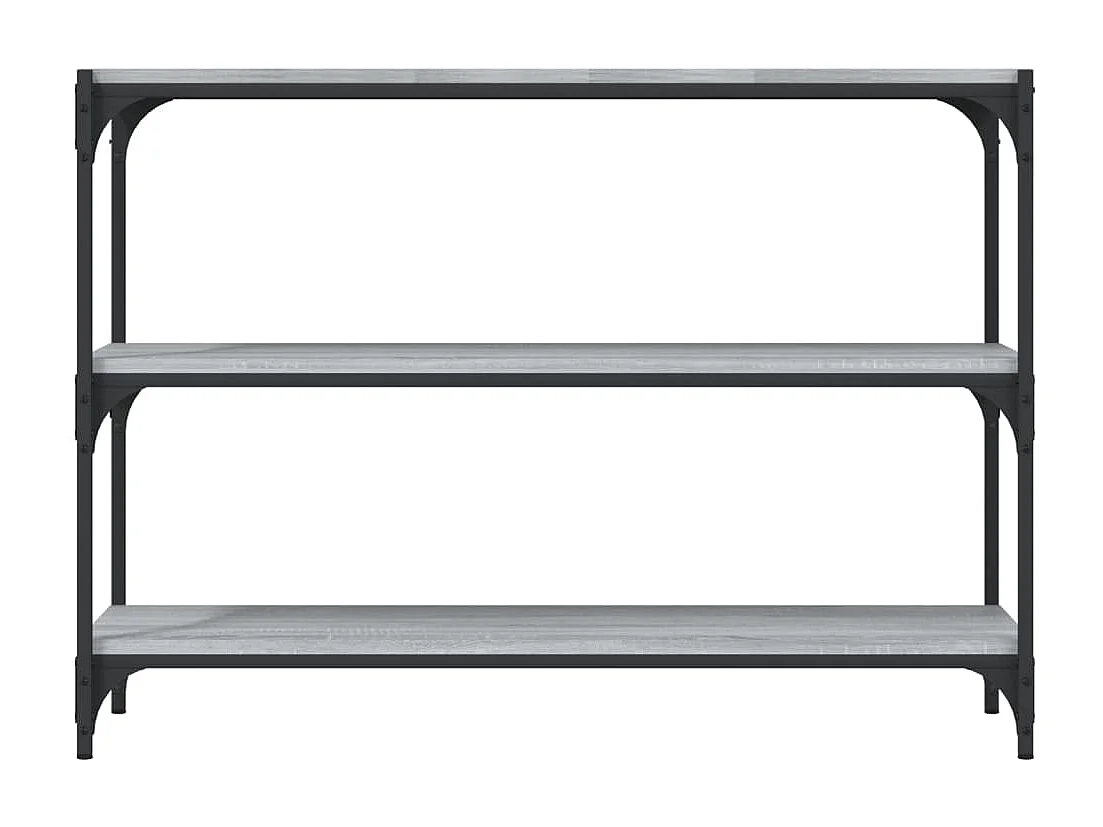 Bibliothèque Sonoma gris 100x33x70,5 cm Bois d'ingénierie acier OFR45949 BonneVie Meuble