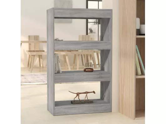 Kauf Unique Bücherregal/Bücherschrank,Raumteiler Grau Sonoma 60x30x103 cm Holzwerkstoff -gkd804080