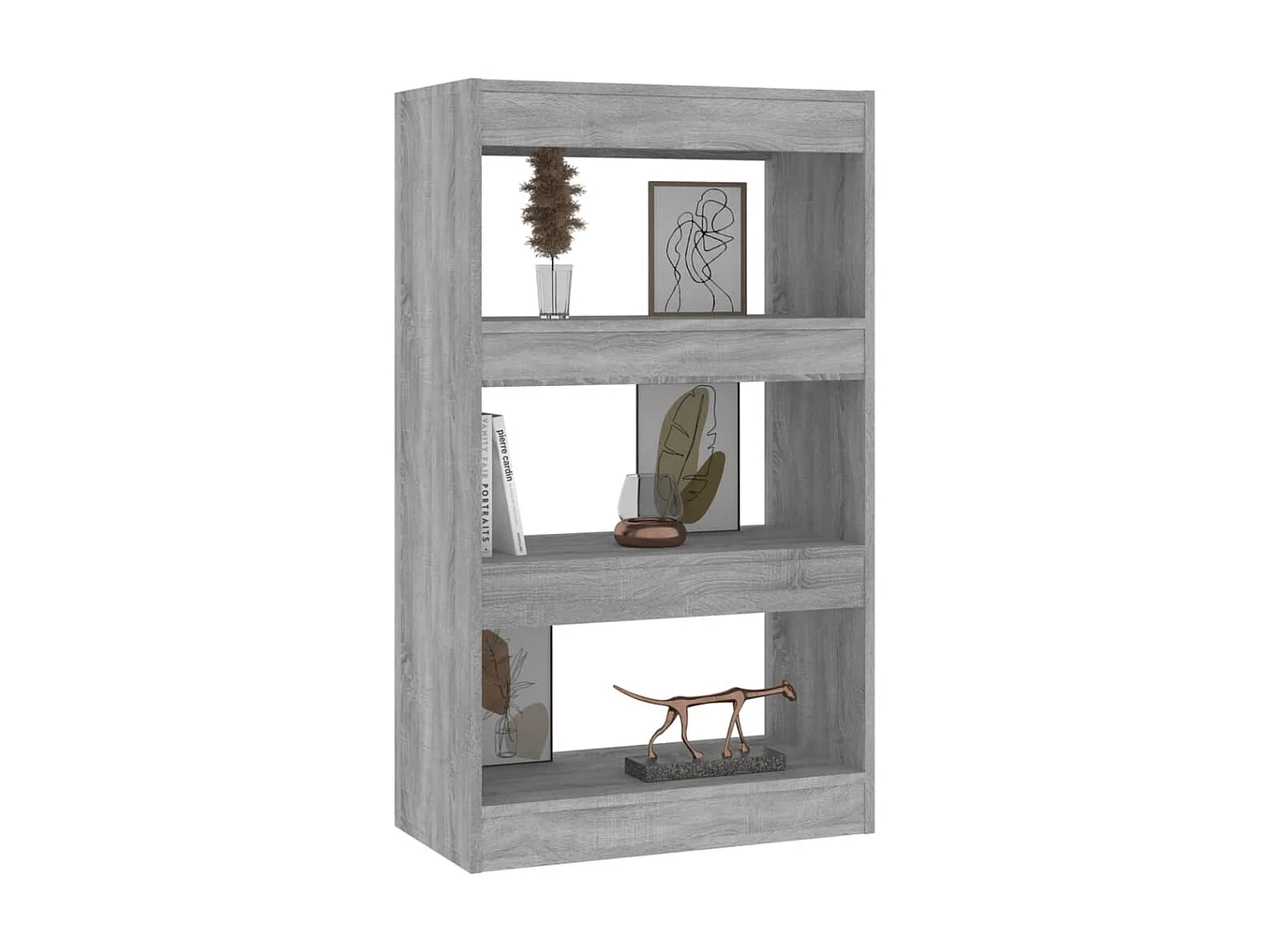 Bibliothèque-Séparateur de pièce Sonoma gris 60x30x103 cm OFR78158 BonneVie Meuble
